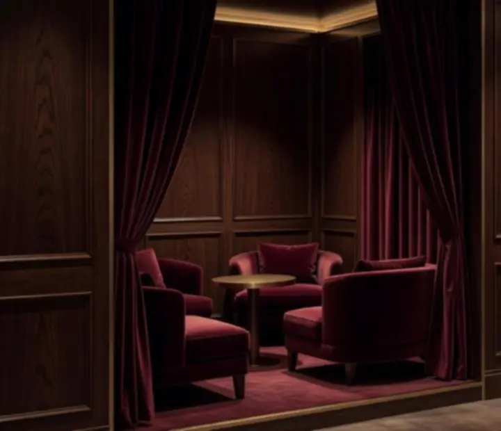 Súkromné kóje a elegantné spoločenské zóny v PrestigeHaall Lounge